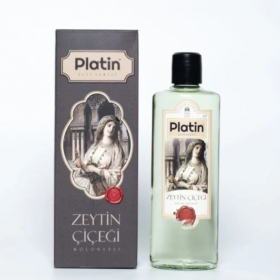 Platin 250 ml. Kare Kutulu Elit Serisi Cam Şişe Zeytin Çiçeği Kolonyası